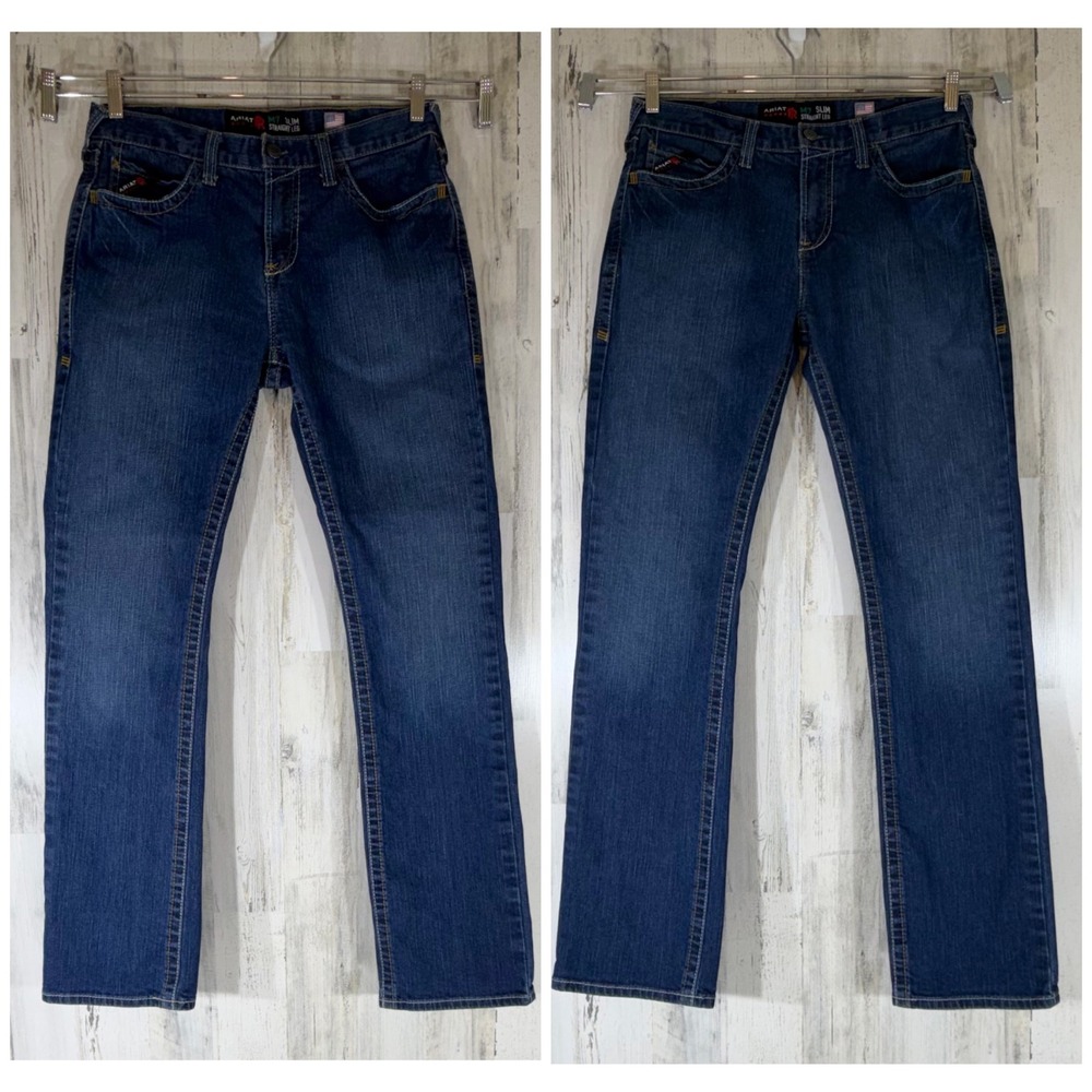 Ariat M7 FR Slim Straight Leg Jeans 33x36 Dark Wash Workwear Safety Lot of 2